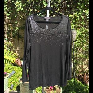I.N.C. Long Sleeve Tee with Rhinestones.